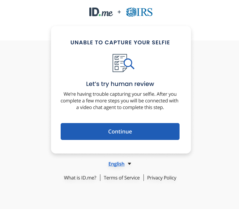 My selfie didn't work ID.me Help Center