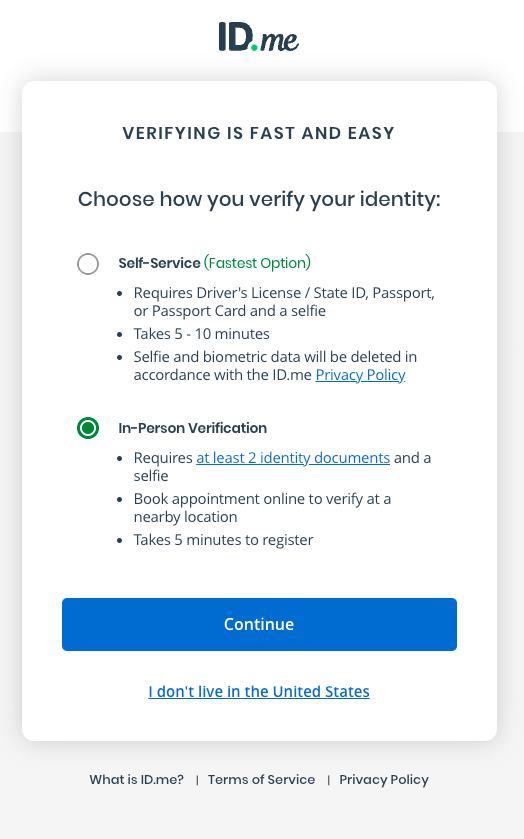 Reviewing and confirming your information – ID.me Help Center