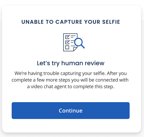 My selfie didn't work – ID.me Help Center