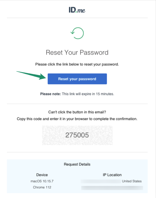 Resetting your ID.me password – ID.me Help Center
