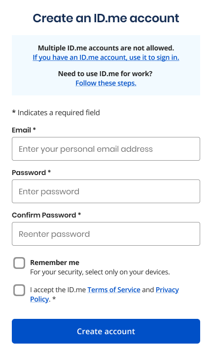 Setting up your ID.me account for work – ID.me Help Center