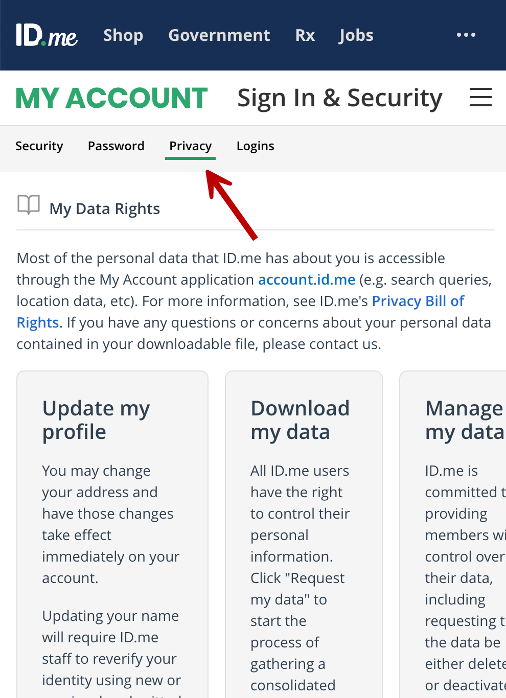 Removing an email address from a duplicate account ID.me Help Center